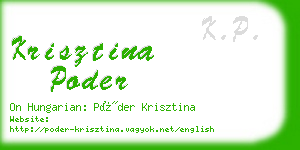 krisztina poder business card